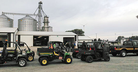 ATVs gather for a presentation