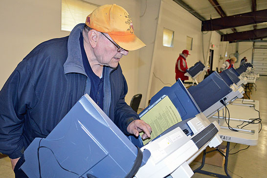 Casting his vote