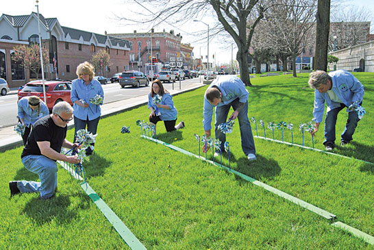 Pinwheels on the square