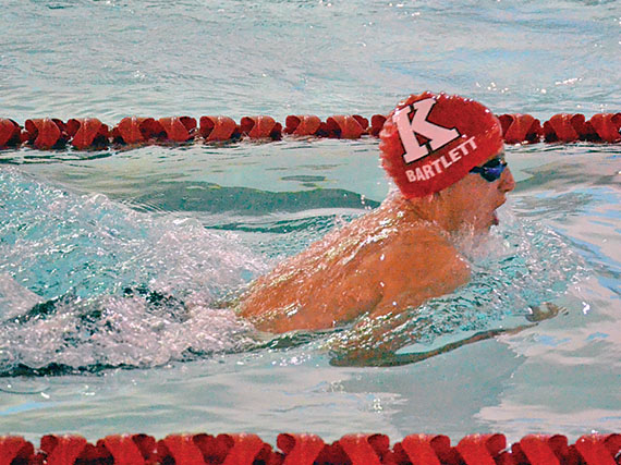 Competing in the medley relay