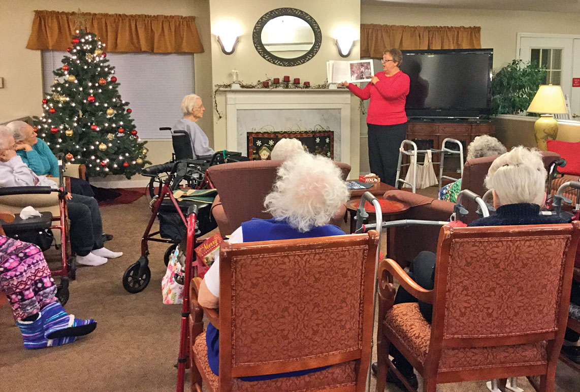 Connie Dietz reads at Blanchard Place