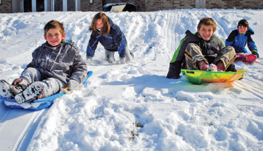 School sledding